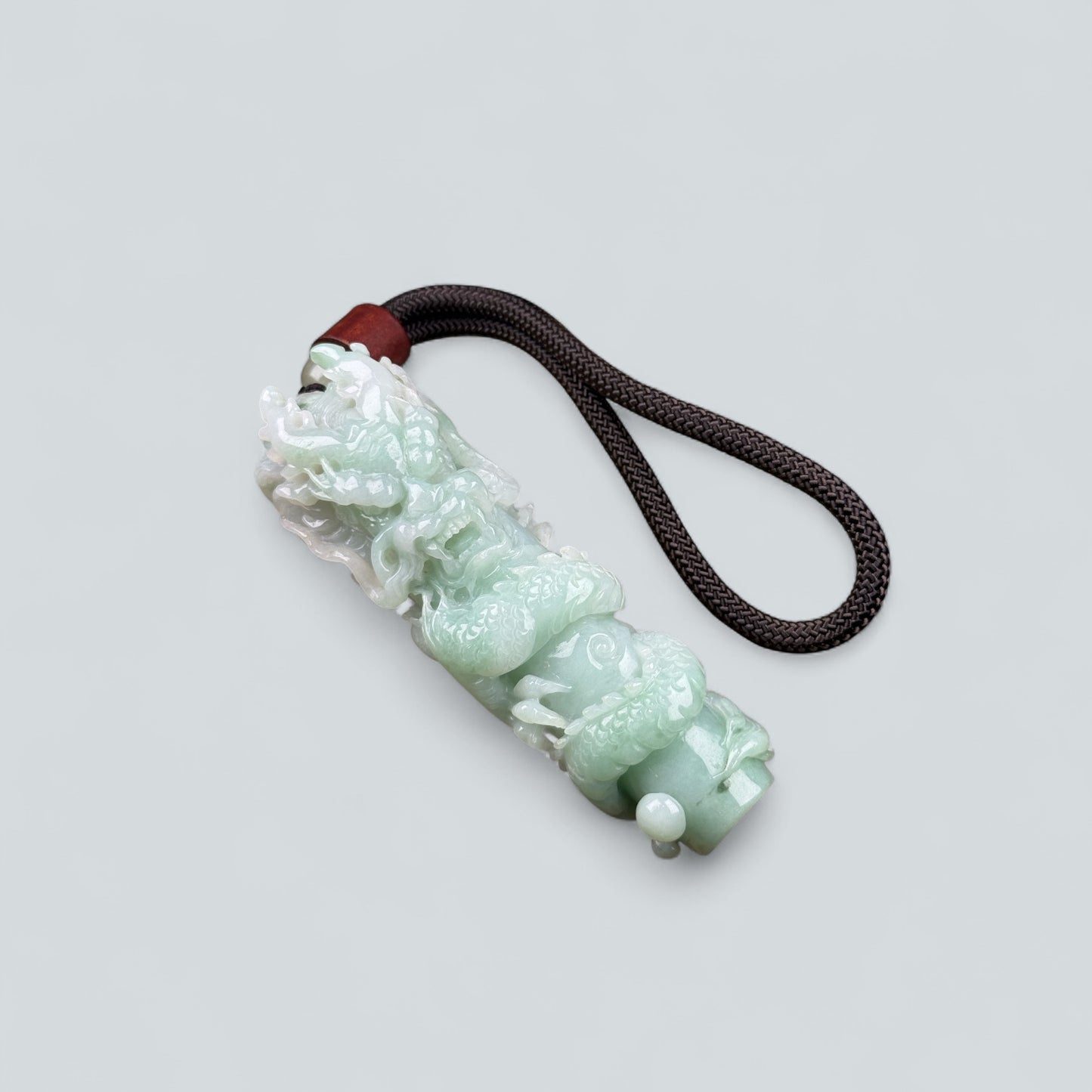 天然緬甸翡翠-龍擺件