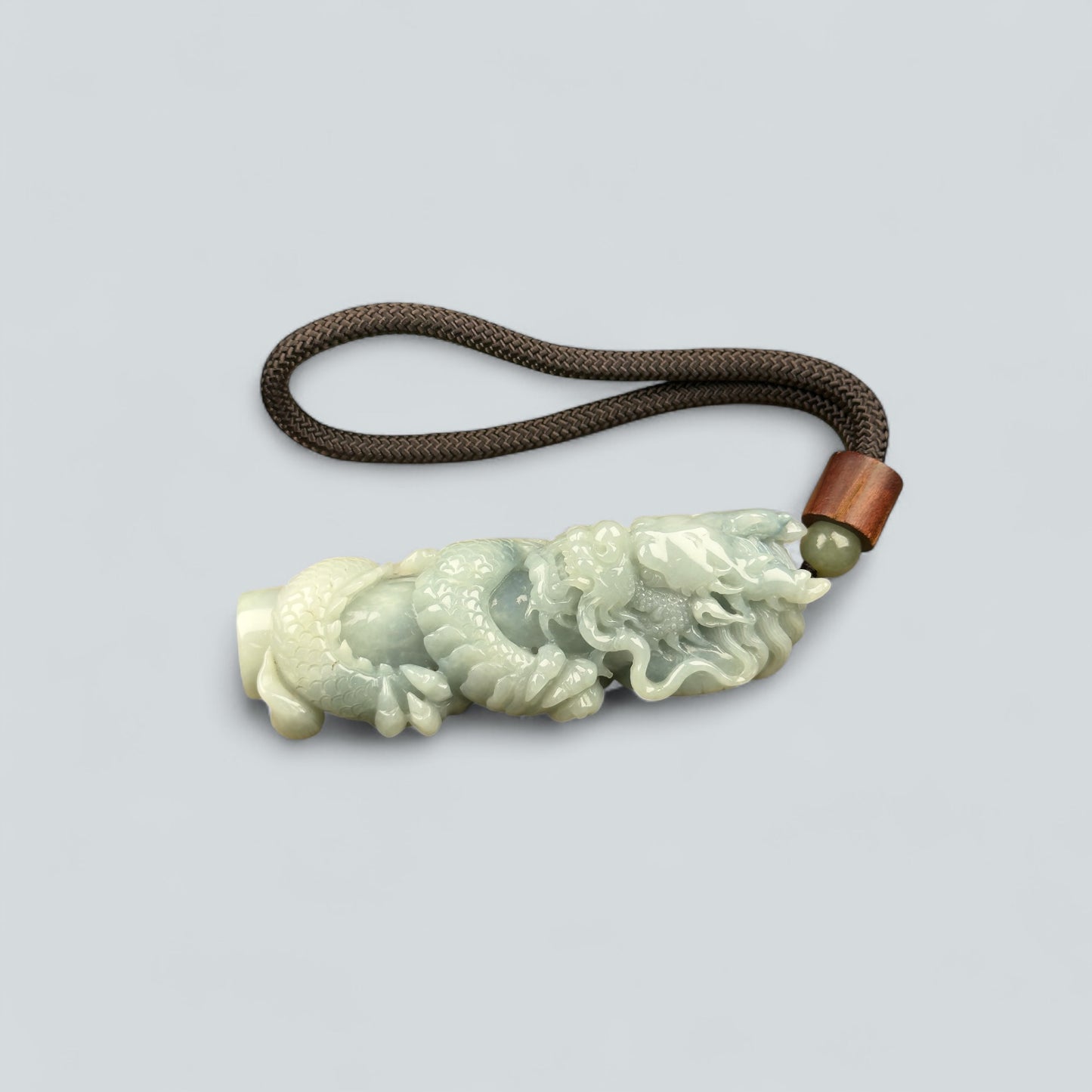 天然緬甸翡翠-龍擺件