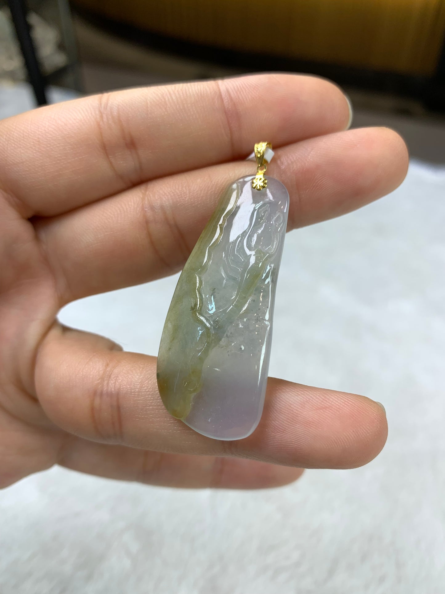 Natural Type A Burmese Jadeite Pendant