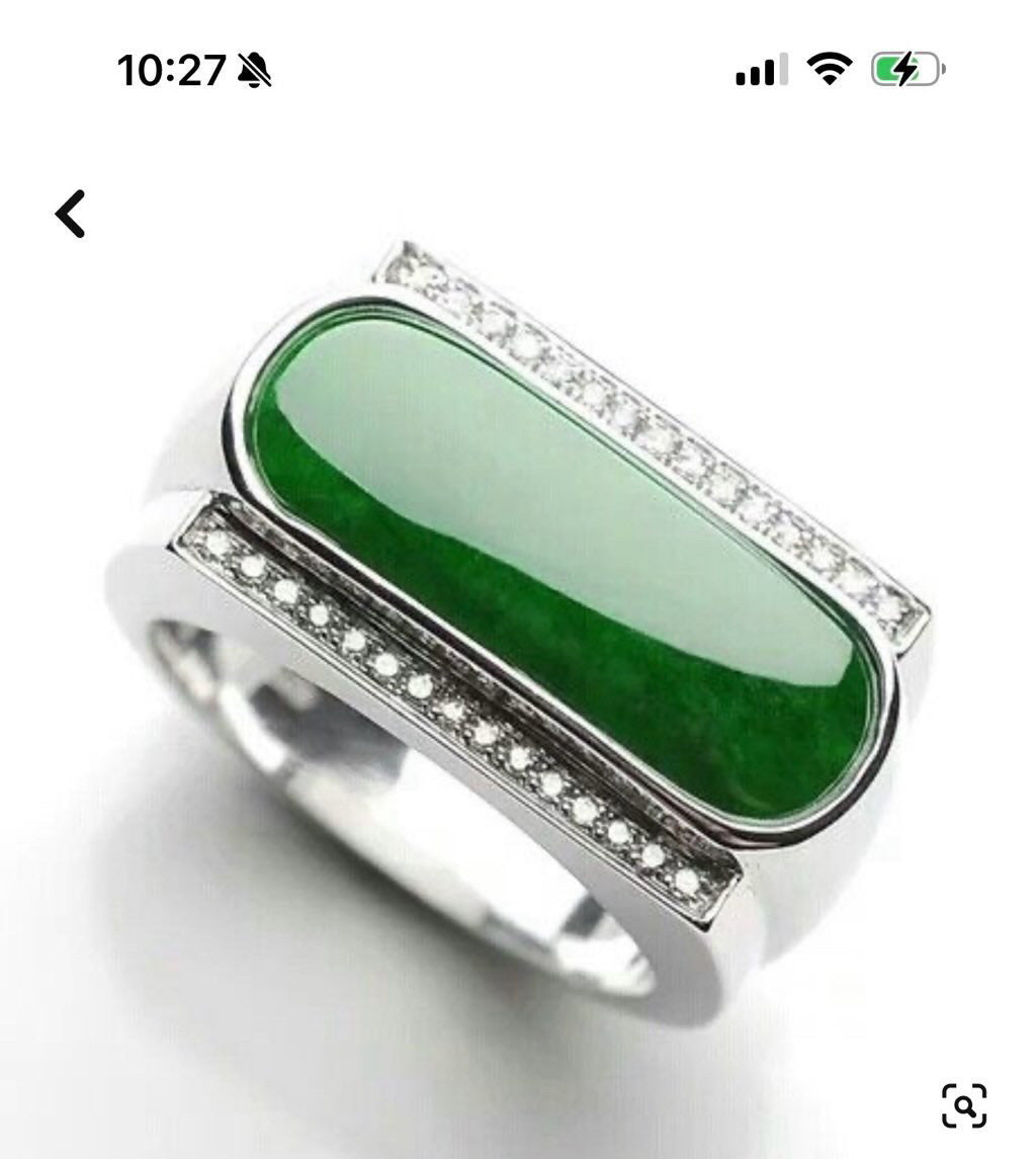 18K Natural Type A Burmese Jadeite-ring (1/2 deposit )