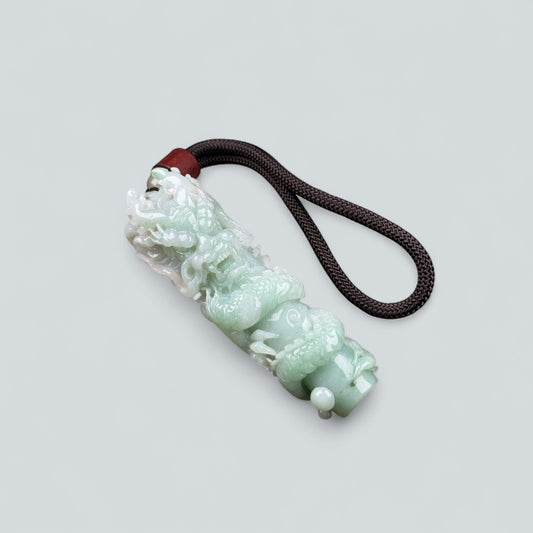 天然緬甸翡翠-龍擺件