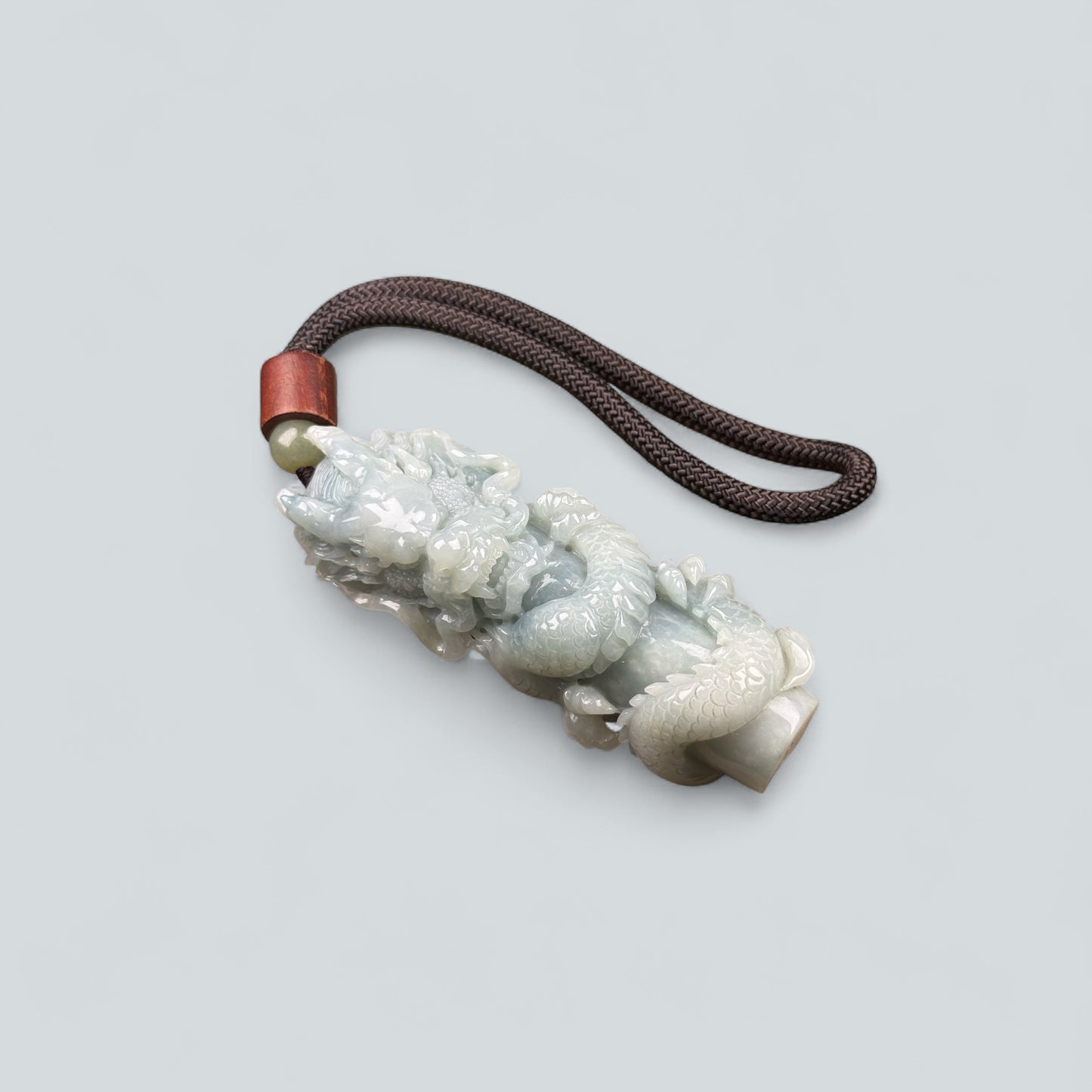 天然緬甸翡翠-龍擺件