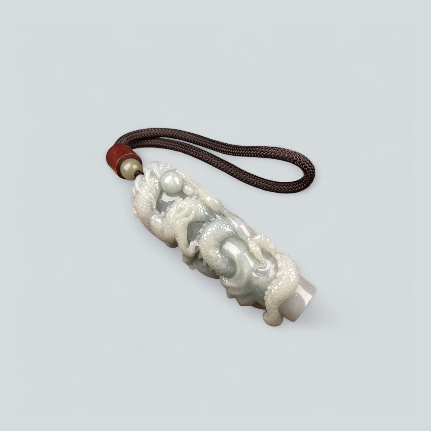 天然緬甸翡翠-龍擺件