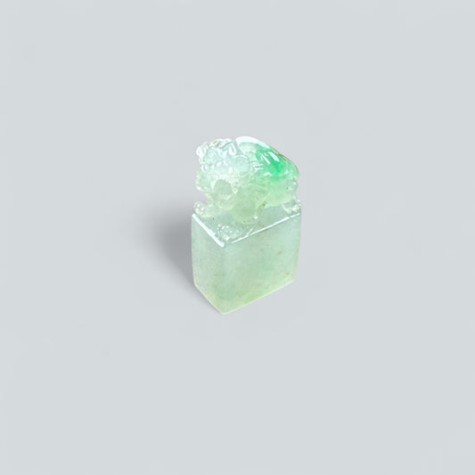 天然緬甸翡翠-貏貅印章