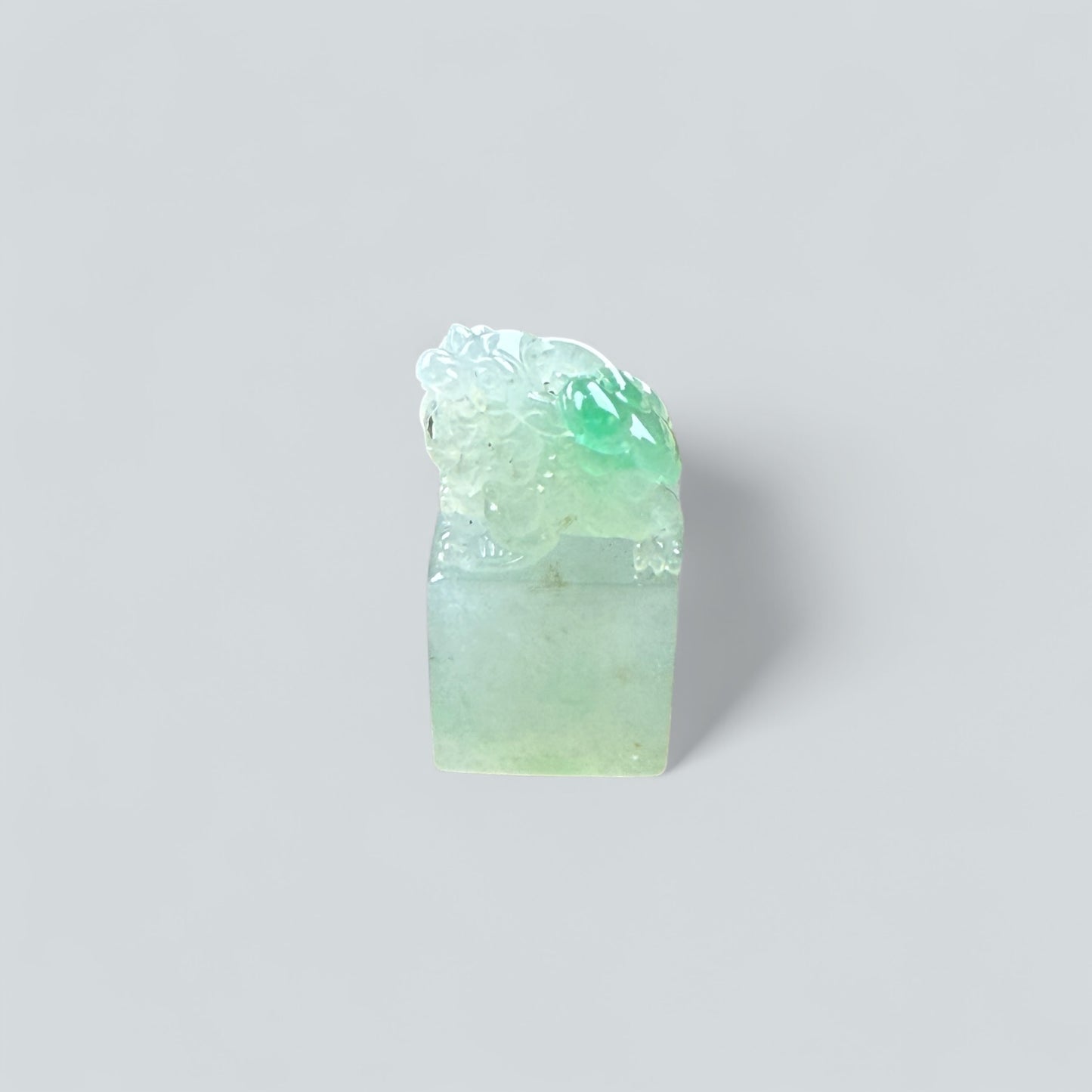 天然緬甸翡翠-貏貅印章